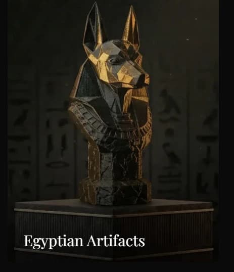 3D Egyptian artifacts