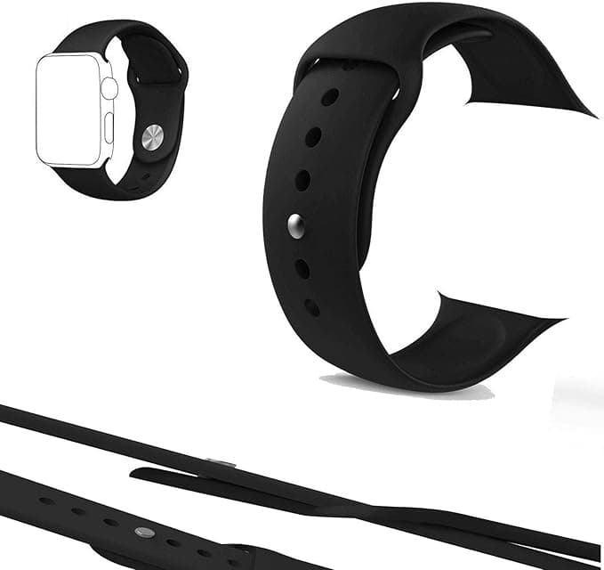 Soft Silicone Sport Band 2 Lengths Large/Small Wrist Strap Replacement for Apple
