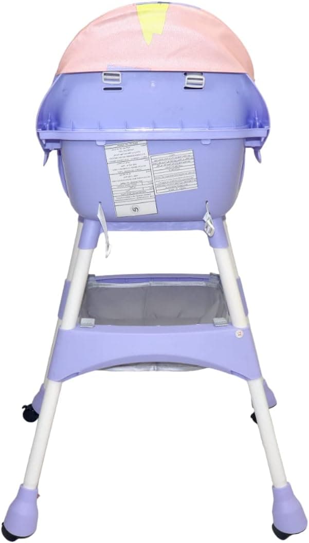 MuswannaA BAYBEE High Chair For Baby With Wheels and Table With Toys&Baby Food S
