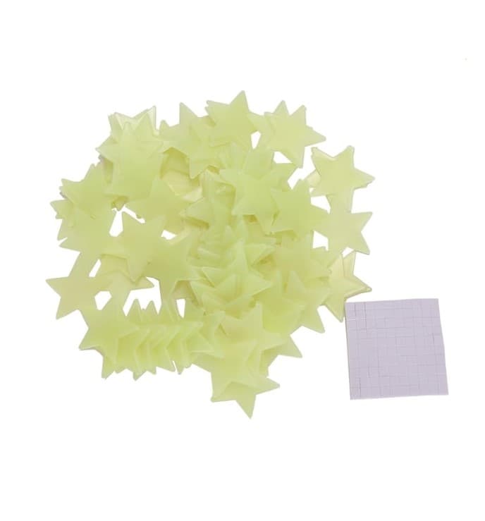 100pcs Home Wall Light Green Glow In The Dark Star Stickers Decal Baby Room