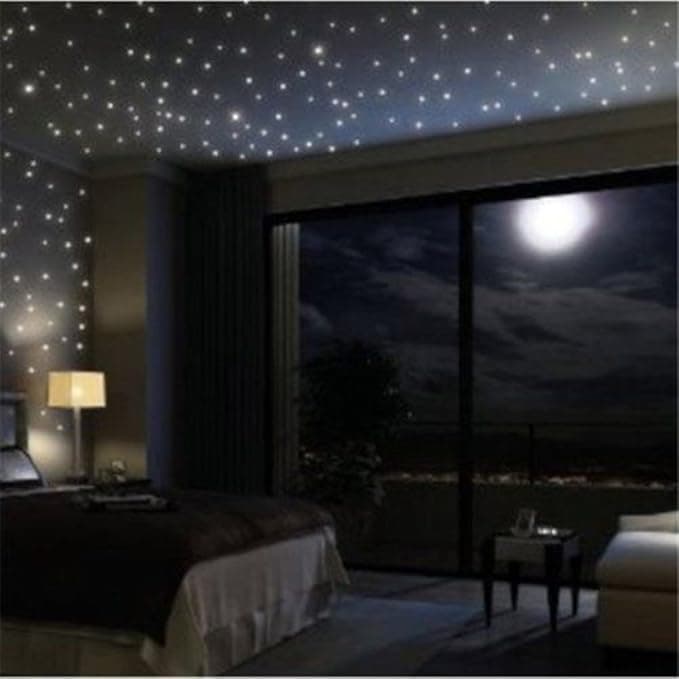 100pcs Home Wall Light Green Glow In The Dark Star Stickers Decal Baby Room
