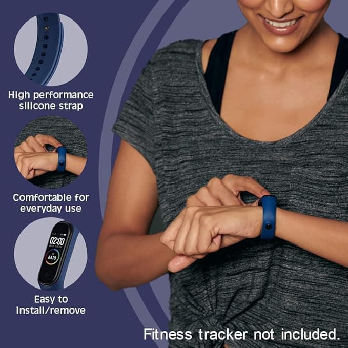 INEFABLE Mi Band 3 & 4 Strap Band Belt Wristband Strap Compatible with Mi Band M