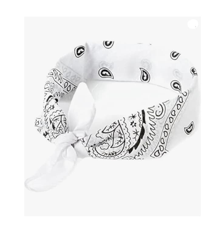 Unisex Cotton Bandana Scarf - White