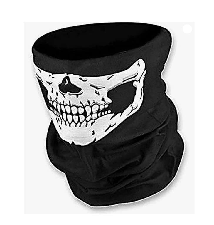 Scarf Skull Half Face Skeleton Motorcycle Scary Horror Party Halloween Mask Gift
