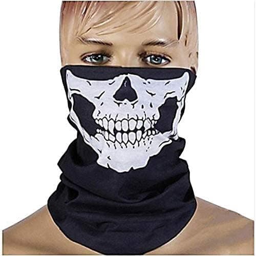 Scarf Skull Half Face Skeleton Motorcycle Scary Horror Party Halloween Mask Gift