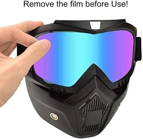 VC-Time Motorcycle Goggles Mask Detachable,Ski Motocross Goggles Helmet Sunglass