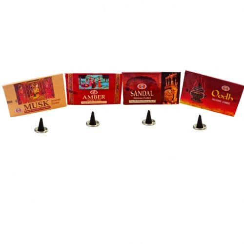 Indian Different Scents Of Premium Incense Cones - 4 Box X 10 Cones