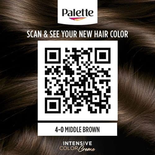 Palette Intensive Hair Color Cream 4-0 Medium Brown