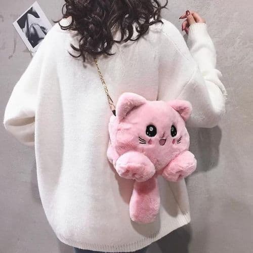 Girls Cat Face Shoulder Or Backpack Bag - Cute And Distinctive Design For Kids A