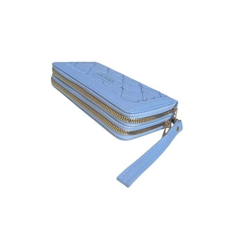 Very Elegant And Chic Womens Leather Wallet With 2 Zippers