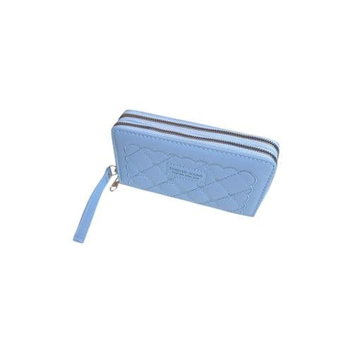 Very Elegant And Chic Womens Leather Wallet With 2 Zippers
