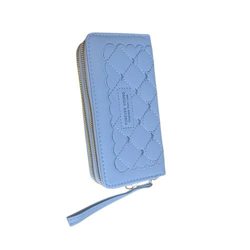 Very Elegant And Chic Womens Leather Wallet With 2 Zippers