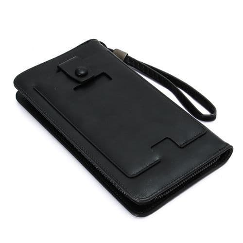 Kangaroo Men Handbag BLACK Color With Outer Pocket For Mobile Phone