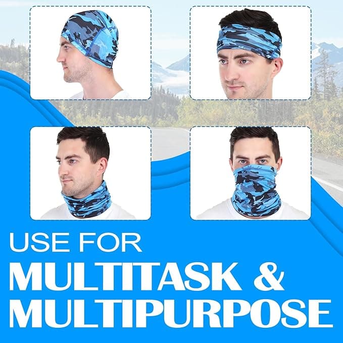 PLAYFITZ Bahamas Premium Bandana for Dust & Sun Protection, Comes With Cool Ligh