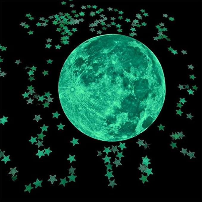 Gagafeel 100 PCS Fluorescent Removable wall Stickers Luminous Decorative Stars G