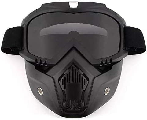 Motorcycle Vintage Helmet Mask Detachable Goggles for Scooter Jet Helmets Open F