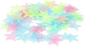 Other 100pcs Luminous Plastic Wall Stickers, Fluorescent Stars Glow in The Dark