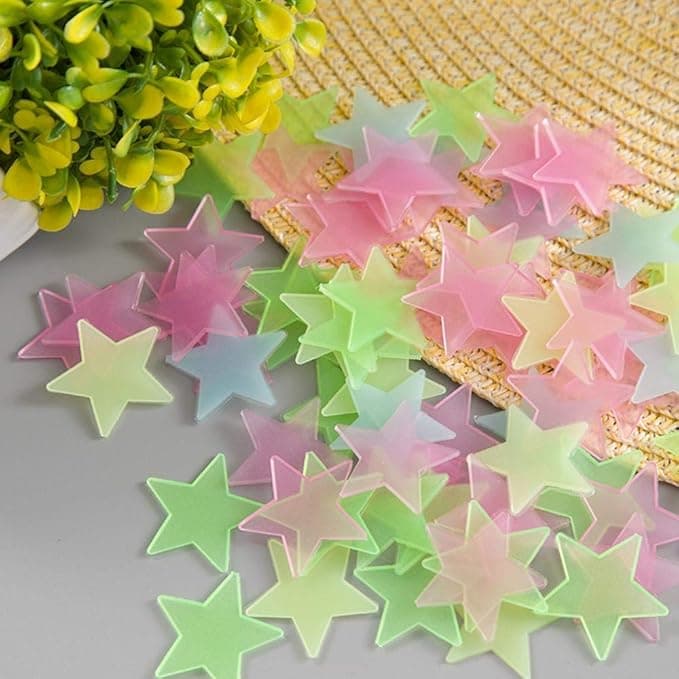 3D Stars Glow in the dark Luminous on Wall Stickers for Kids Room living room Wa