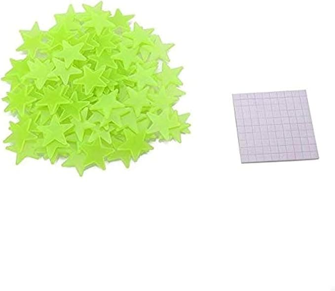 100Pcs Luminous Stars Glow in the Dark Fluorescent for Kids Room Diecoration