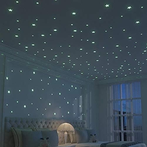 Other 100pcs Plastic 3D Stars Glow in the Dark Fluorescent Luminous Wall Sticker