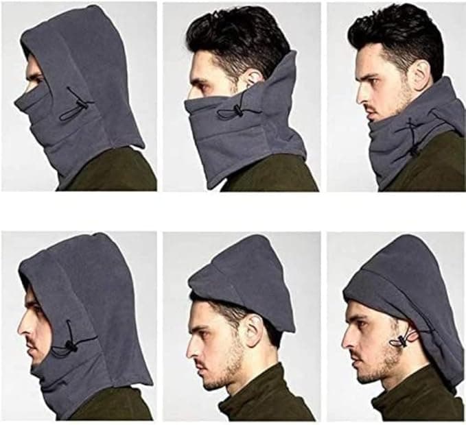 A wool mask that covers the entire head, neck - Black