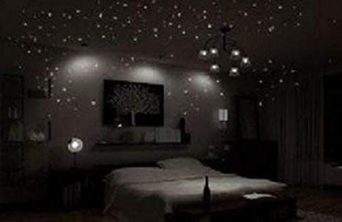 100pcs Fluorescent Wall Stickers Decal Glow Luminous Stars - Multicolor-multi si
