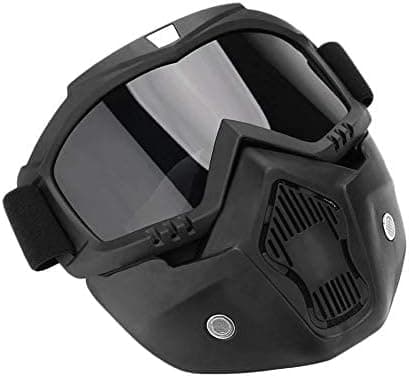 Face and Neck Protection Mask for Motorcycles and Bicycles with Black Glasses