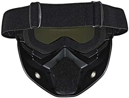 Face and Neck Protection Mask for Motorcycles and Bicycles with Black Glasses