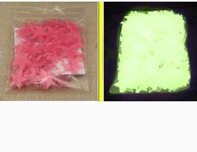 100pcs Luminous Glow In The Dark Stars Wall Decor Stickers