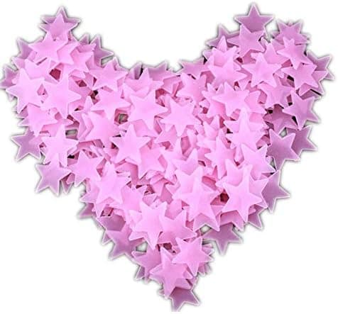 100pcs Luminous Glow In The Dark Stars Wall Decor Stickers