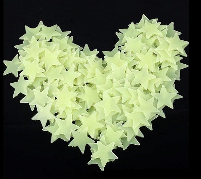 100pcs Luminous Glow In The Dark Stars Wall Decor Stickers