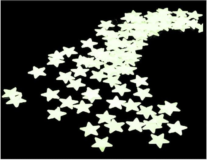 100pcs Luminous Glow In The Dark Stars Wall Decor Stickers