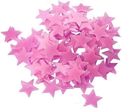 300pcs Plastic 3D Stars Glow in the Dark Stickers Night Luminous Wall Decal Stic