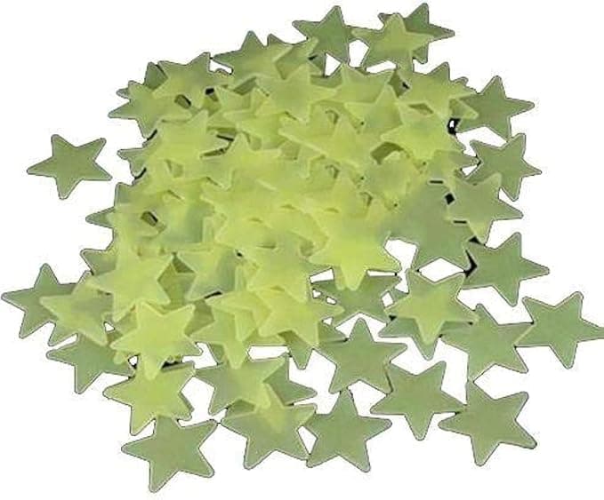 100pcs Decorative Glow in the Dark Stars Wall Stickers