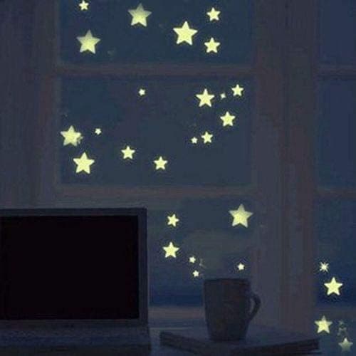 100pcs Decorative Glow in the Dark Stars Wall Stickers
