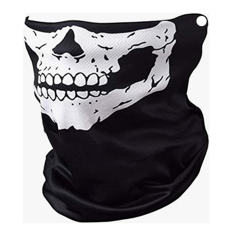Scarf Skull Half Face Skeleton Motorcycle Scary Horror Party Halloween Gift Skul