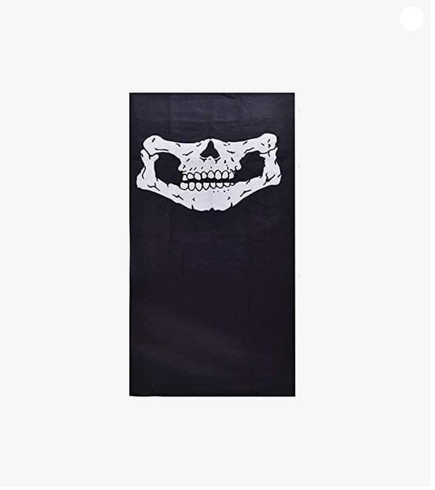 Scarf Skull Half Face Skeleton Motorcycle Scary Horror Party Halloween Gift Skul