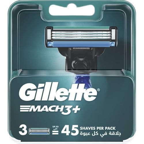 Gillette Mach3 Mens Razor Blade Refills 3 PCS