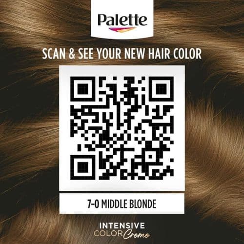 Palette Intensive Hair Color Cream 7-0 Medium Blonde