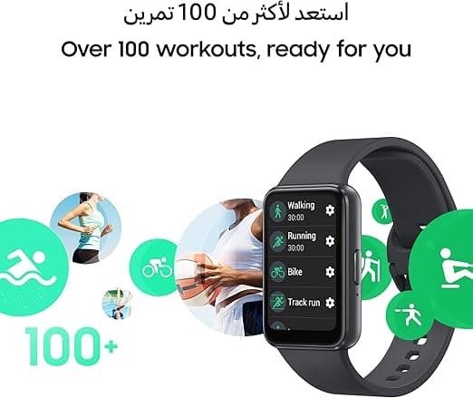 Samsung Galaxy Fit3 Smartwatch, Exercise and Sleep Tracking, Fall Detection, Blu