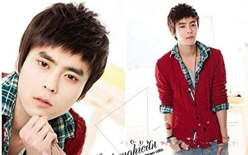 Wig suitable for men, made of fiber, daily looks, hair loss solution, change yo