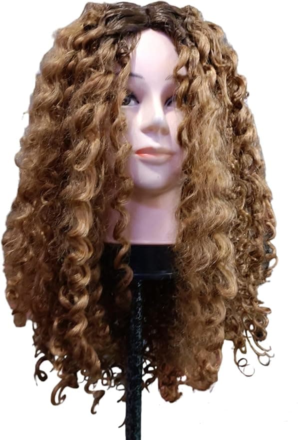 Curly Wig Middle Part Ombre Blonde Wigs for Women