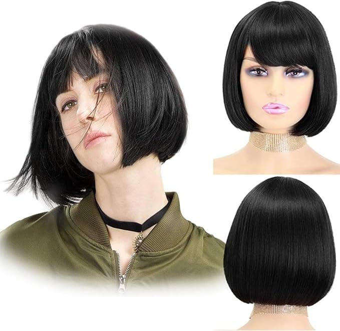 Nesari Wig, Carriere Heat Resistant Fiber Black Wig, Attractive Daily Looks, Sol