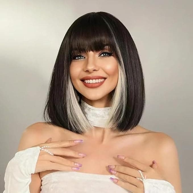 Thermal fiber wig Daily looks solve hair problems Meeting, change your look, wi