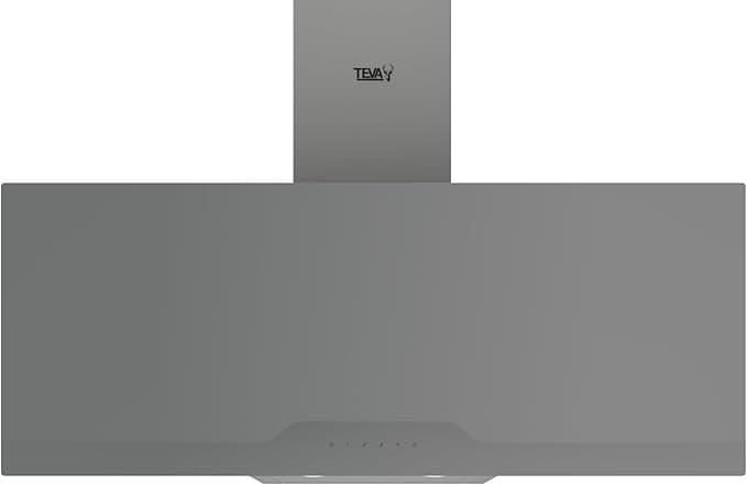 شفاط تيفا المزخرف 90 سم Airflow 800M3H - زجاج رمادي - تحكم باللمس، 4 مستويات سرع