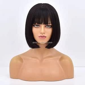Short Wig Thermal Fiber Wig Daily Looks Solve Hair Problems Meeting,Change Look