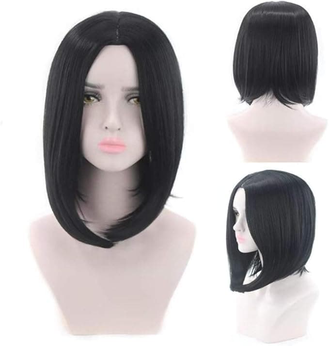 Short Synthetic Wig High Temperature Black