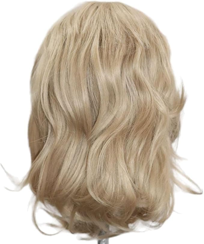 Thermal hair wig medium model fiber accepts washing and iron shower medium leng