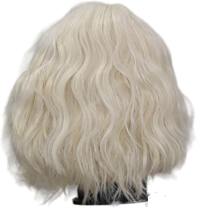 Short Broken Blonde Wig Fracture Part Accepts Washing, Ironing and Blow Dry