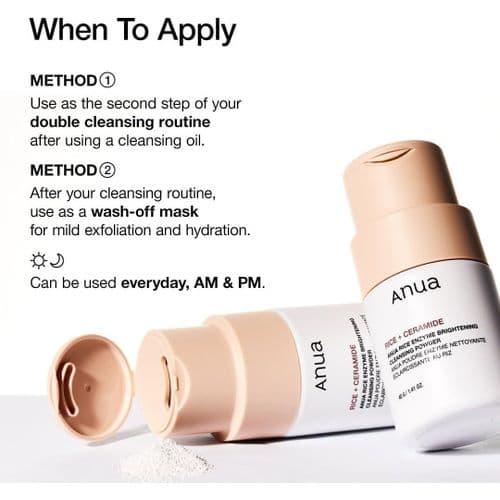 Anua Rice Ceramide Rice Enzyme Brightening Cleansing Powder 40g